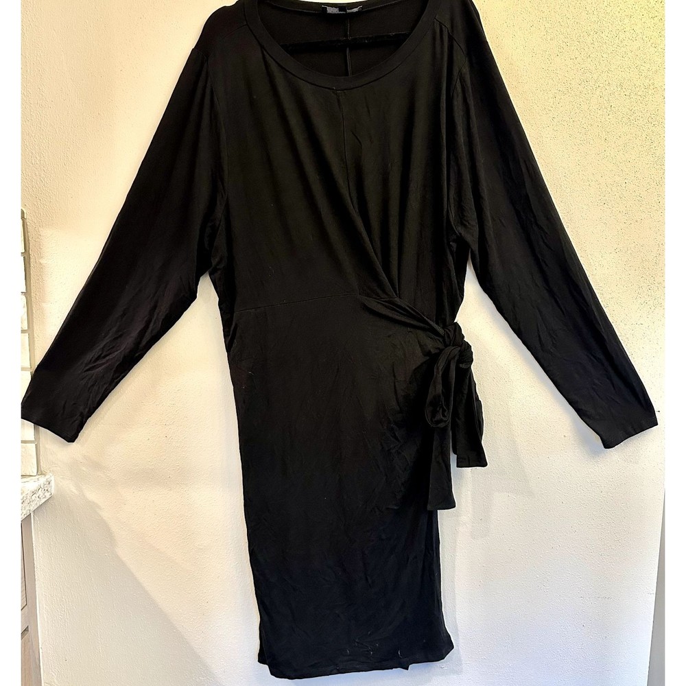 Eloquii size 26/28 elegant black wrap dress--perfect for‎ the holidays